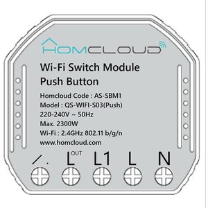 Módulo de Interruptor Wi-Fi Homcloud con Botón Pulsador 220-240V 2300W, Control de Iluminación Inteligente - Product Image 1