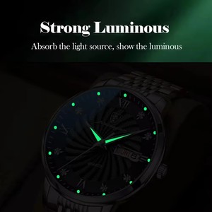 POEDAGAR 827 <span class=keywords><strong>Montre</strong></span>-bracelet de mode en acier inoxydable de <span class=keywords><strong>luxe</strong></span> étanche avec aiguilles lumineuses, style sport, montres à quartz pour hommes, Reloj - Product Image 4