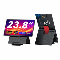 Grand écran LCD portable multi-écrans 23,8'' 1080P 100Hz IPS, avec haut-parleur intégré, interface Type-C, idéal pour le bureau/les jeux