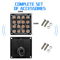 Led Strobe Warnleuchte Strobe Grille Flash Truck Lampe Bernstein Ampel 12V 24V Auto Licht Square Side Maker Glühbirne