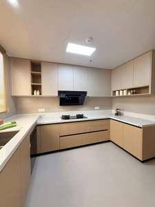 Matte Grey Custom <b>Kitchen</b> Cabinet Melamine Board <b>Kitchen</b> Cabinet Design <b>Kitchen</b> <b>Furniture</b> - Product Image 4