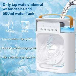Gebra Foldable <b>Hands</b>-Free Water Mist <b>Fan</b> with Low Noise USB Powered Long Runtime - Product Image 2