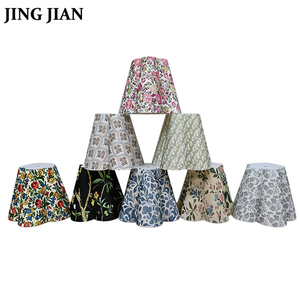 Customization High Quality E27 Screw Chandelier Pleated Fabric <strong>Lampshade</strong> <strong>Small</strong> European Style Bedside Cloth for Table Lamp <strong>Frame</strong> - Product Image 1