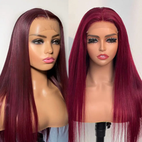 Cheveux vierges en gros, cuticules alignées, indiens HD pour perruques, sans colle, lace front, cheveux humains lisses, longueur longue