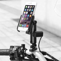 Support de téléphone portable en aluminium pour moto, avec chargeur USB et navigation GPS, accessoire pour moto