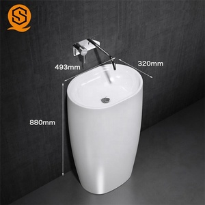 Mars Expo lavabo autoportant, <span class=keywords><strong>pierre</strong></span> artificielle lavabo sur colonne - Product Image 4