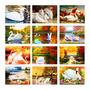 Animal DIY diamante <span class=keywords><strong>pintura</strong></span> cuadrado completo/Cisne redondo lienzo artesanías Rrt adultos hogar diamante <span class=keywords><strong>pintura</strong></span> Kit - Product Image 3
