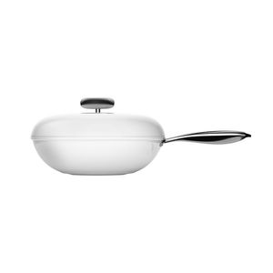 Pebble Wok Nonstick Frying Pan Large Capacity Round Flat Bottom Multi Functional Kitchen Cookware - Product Image 1