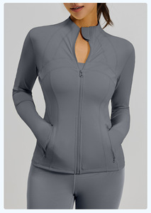 Camiseta Deportiva de Manga Larga para Mujer, con Bolsillos, Elástica, Transpirable, de Secado Rápido, para Yoga, Running y Deportes - Product Image 5