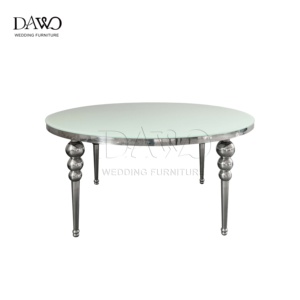 <span class=keywords><strong>2025</strong></span> Sang Trọng Vòng Shinny Bạc Thép Không Gỉ Tiệc Cưới Bảng Chất Lượng Tốt Vòng Bàn Tiếp Tân - Product Image 3