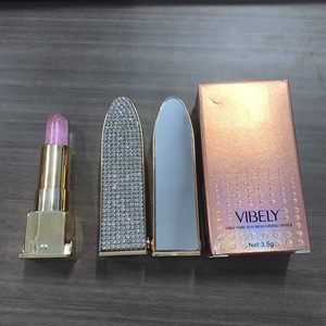 Rouge à lèvres hydratant biologique personnalisé avec diamant <span class=keywords><strong>baume</strong></span> à lèvres teinté à la cire d'abeille <span class=keywords><strong>PH</strong></span> à couleur changeante avec miroir - Product Image 2