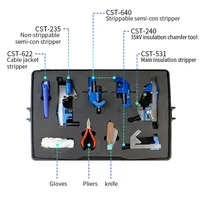 Ensemble d'outils de préparation de câbles FL-135 10-35 kV pour le dénudage et le décapage des couches de câbles