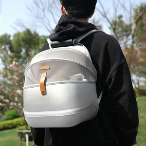 Sac à dos de transport pour animaux de compagnie, homologué par les compagnies aériennes, carré, tendance, chaud, respirant, portable, pliable et réglable, type capsule spatiale - Product Image 3