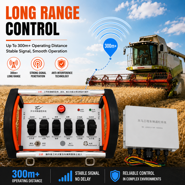 Long Distance 4 5 6 Button Wireless Proportional Radio Control Crane Receiver Radiocomando Per Gru Idrauliche