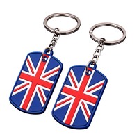 Porte-clés Souvenirs Britanniques Personnalisés Royaume-Uni Angleterre Londres Drapeau Union Jack Bus Double Mini Accessoires Breloques pour Voyageurs