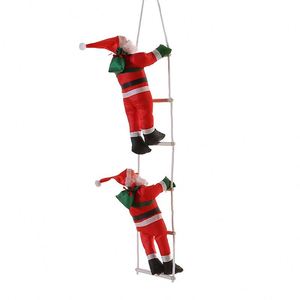 Pendentif de Noël Père Noël Rouge Grimpant sur Échelle, Décoration de Sapin, Ornements, Décorations pour la Maison, Boules de Noël, Cadeau - Product Image 3