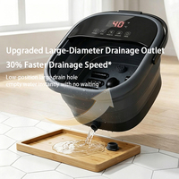 Baignoire de massage pliable pour les pieds avec chauffage constant et plateau de rangement intégré, équipement multifonctionnel de massage des pieds pour la maison
