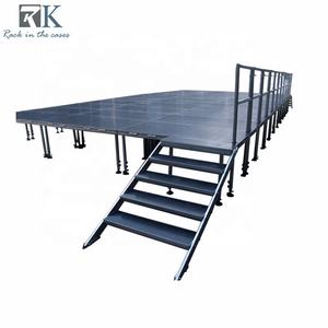 Escenario Portátil Ajustable de Alta Resistencia con Marco de Aluminio para Eventos y Conciertos, Podio de 4x4 pies y 4x8 pies - Product Image 3