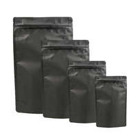 Sachet Doypack en aluminium mat avec fermeture à glissière pour le stockage d'aliments secs et de café