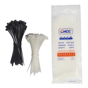 Diskon besar ikatan kabel nilon kabel kualitas baik dengan penguncian otomatis 4.8*300mm borgol plastik ikatan kabel nilon hitam putih - Product Image 6