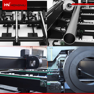 Pabrik Tiongkok mesin pemotong Laser lubang tabung persegi baja logam 6m putar otomatis untuk pipa bulat - Product Image 6