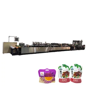 China specializesc three-side sealing stand up doypack plastic packaging pouch bag making machines