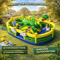 Château gonflable commercial sur le thème des dinosaures, en PVC, fournisseur personnalisé pour la location, les fêtes et les événements