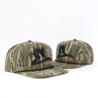 Topi Grosir Custom Taktis Camo Berburu Katun Bordir 3D 5 Panel Tali Pinggiran Datar Pria Memancing Kamuflase Snapback Caps
