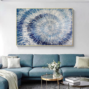 Mintura Large Abstract Scenery Art Oil Paintings Handmade Canvas <strong>Gradient</strong> Color Textured Frame <strong>Poster</strong> Modern Home Decor Wall Art - Product Image 1