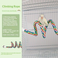 Corde d'escalade spirale en coton flexible et populaire pour perroquets, jouet à mâcher pour perroquets de petite à grande taille, accessoire de cage