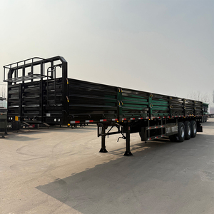 Semi-remorque plateau 3 essieux 60 tonnes à ridelles latérales pour <span class=keywords><strong>transport</strong></span> de conteneurs, <span class=keywords><strong>prix</strong></span> usine, pour le marché africain - Product Image 4
