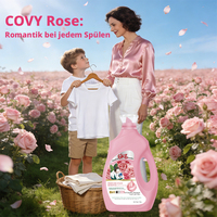 Détergent à lessive doux Covy 3 kg, prêt à être expédié, haute efficacité, parfum rose, détachant équivalent à 6 kg de poudre à lessive