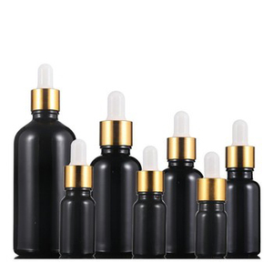 Rỗng Đen <span class=keywords><strong>5Ml</strong></span> 10Ml 15Ml 20Ml 30Ml 50Ml 100Ml Thủy Tinh Tinh Dầu Chai Nhỏ Giọt Sang Trọng Huyết Thanh Chai Thấp Moq Với Cap - Product Image 1