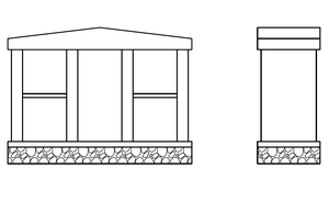 UNION Marble American Modern Design Roof Top Single Outer Door Niche Columbarium with 12" X 12" X 12" Sizes for Cemetery Use - Product Image 5