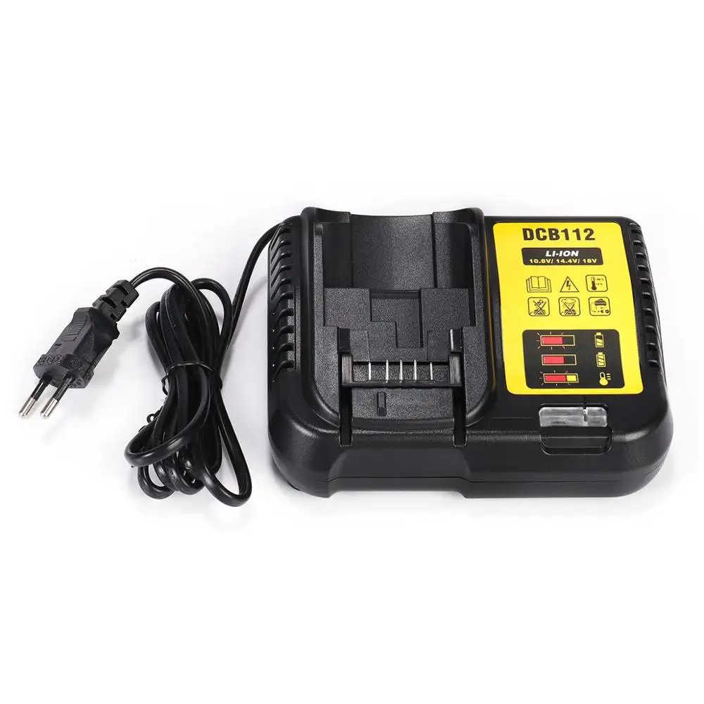 DCB112 Li-Ion Power Tool Drill Battery Charger For Dewalt 10.8V 12V 14.4V 18V Dcb101 Dcb200 Dcb140 Dcb105 Dcb200