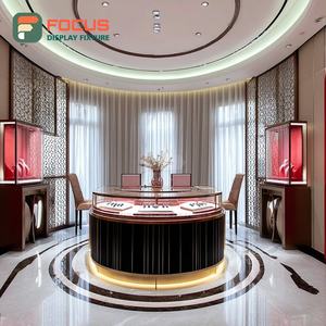 High Visibility Jewelry Retail Fixtures Laminated Finish Commercial Store Glass Showcase - Product Image 1