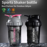 Bouteille shaker à protéines OEM 500ml/700ml, impression UV, transparente, Tritan, pour la salle de sport, anti-fuite, sans BPA, passe au lave-vaisselle, logo personnalisé