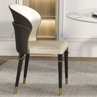 Chaise de salle à manger en cuir PU de haute qualité, design moderne personnalisé, chaise domestique pour tables à manger, vente en gros