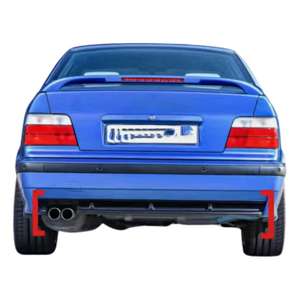 Usine en gros de haute qualité pour <span class=keywords><strong>BMW</strong></span> <span class=keywords><strong>E36</strong></span> matière plastique lèvre arrière et diffuseur couleur noir brillant Kit de carrosserie de mise à niveau - Product Image 2