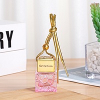 Bouteilles de parfum en verre carrées en gros, pendentifs de 10 ml, flacons de parfum vides à suspendre pour diffuseur de voiture
