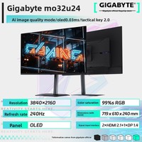 Moniteur de jeu Gigabyte Mo32u24 31,5 pouces 4k 240 Hz W-oled