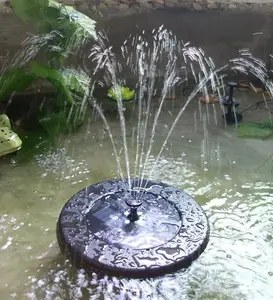 Artificial lily pad floating fountain with solar water pump ,remote control