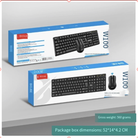 Ensemble clavier et souris sans fil W100 - Clavier et souris sans fil 2,4 G pour ordinateur portable, ordinateur de bureau, économie d'énergie