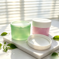 Pot droit en PET de 300g, blanc mat, à large ouverture, avec couvercle à vis et joint interne, pour crème visage, gommage nettoyant en profondeur, masque capillaire, cosmétiques - Vente en gros