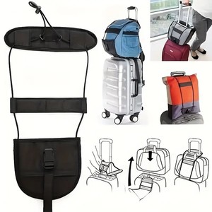 Luggage Securing <b>Straps</b> One Size Fits All Black Nylon Elastic Band For Travel <b>Suitcase</b> Bag Accessories - Product Image 2