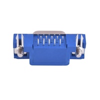 CHUANGQIN CQ-D-SUB15308 HDR Fournisseur Adaptateur D-SUB 15 broches 3.08 femelle à verrouillage par fourche avec colle bleue pour connecteur D-SUB sur carte PCB