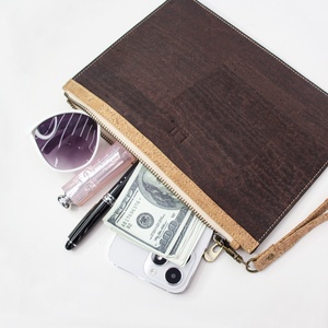 Cartera de Cuero Vegano RFID para Mujer Boshiho, Bolsos de Mano de Corcho Natural al por Mayor, Bolsos Cosméticos, Bolsos de Mano - Product Image 1