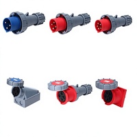 Prise murale industrielle 3, 4 ou 5 broches, étanche IP67, anti-poussière, 63A/125A, 220V, 380V, 415V, série Hefeng HFN