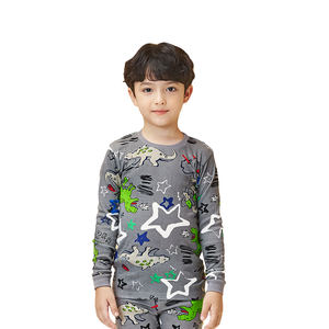 Pijamas Coloridos y Lindos con Estampado de Animales, Ropa de Dormir con Cuello Redondo para Niños - Product Image 6