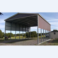Garage préfabriqué en acier léger à toit double pente, abri en acier léger galvanisé à chaud, garage métallique au design moderne